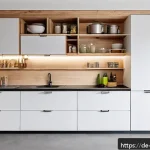 Home 18 리빙코디네이터 인터뷰 질문 및 답변 - A modern small apartment interior showcasing a clever storage solution: a narrow custom-built cabine...